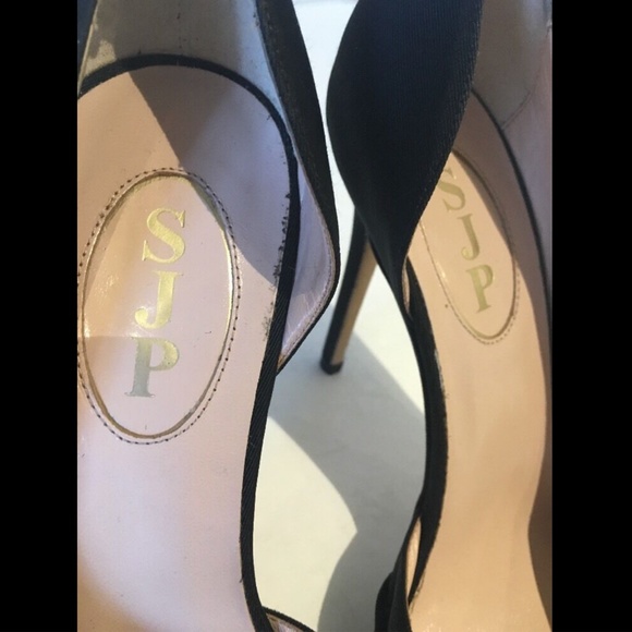 NEW Sarah Jessica‎ Parker SJP Doris Grosgrain Half d'Orsay Pump [SZ 39.5 ] - Picture 11 of 12